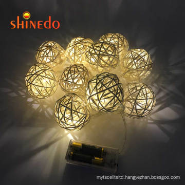 10 LED Rattan Ball Solar String Light (SD-SSL011)